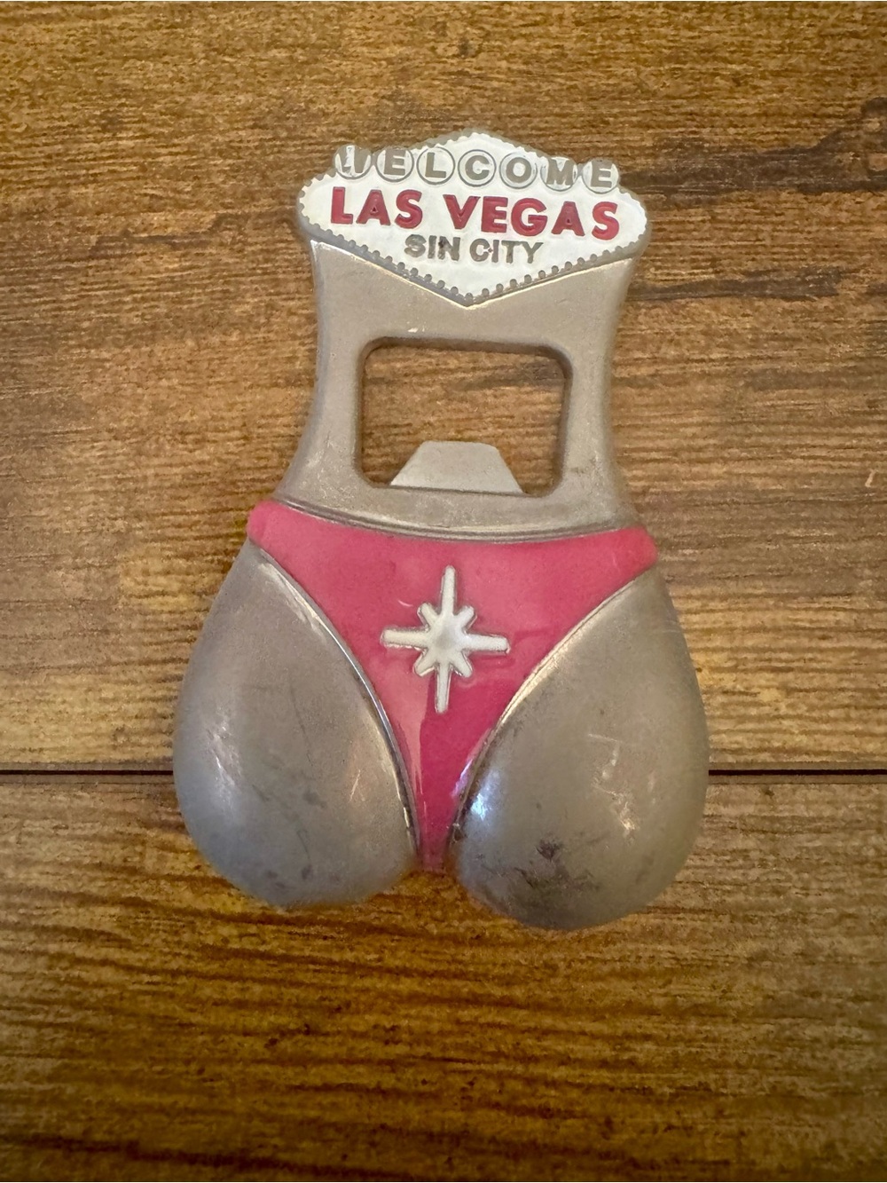Vintage Las Vegas Sin City‎ Bikini Magnet Bottle Opener OSNCO Souvenir Novelty